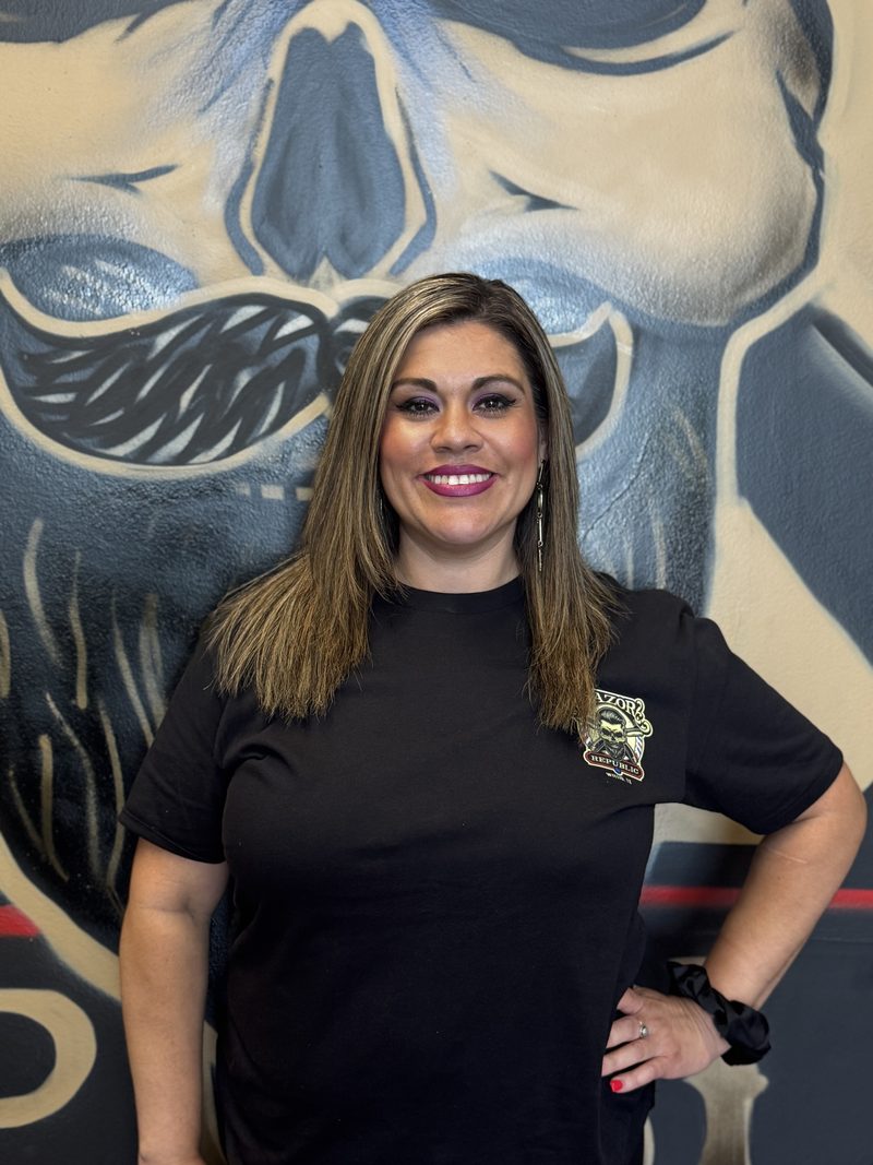 Portrait of Heather G., Master Barber at Razor Republic
